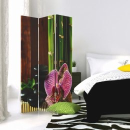 Parawan 'Kamyki i orchidea' (Rozmiar: 110 x 170 cm)