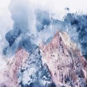Parawan 'Ośnieżone szczyty w chmurach' (Rozmiar: 180 x 170 cm)