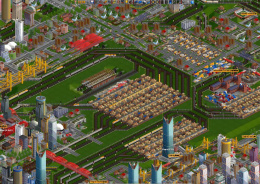 Plakat ze strategicznej gry retro PC: Open Transport Tycoon