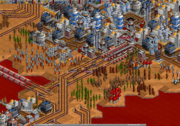 Plakat ze strategicznej gry retro PC: Open Transport Tycoon