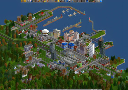 Plakat ze strategicznej gry retro PC: Open Transport Tycoon